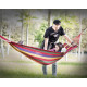 Simket Breathable Cotton Camping Hammock Supports 660lbs, with Detachable Pillow & Spreader Bar - Perfect for Indoors & Outdoors