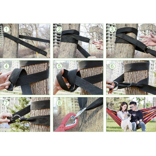 Simket Breathable Cotton Camping Hammock Supports 660lbs, with Detachable Pillow & Spreader Bar - Perfect for Indoors & Outdoors