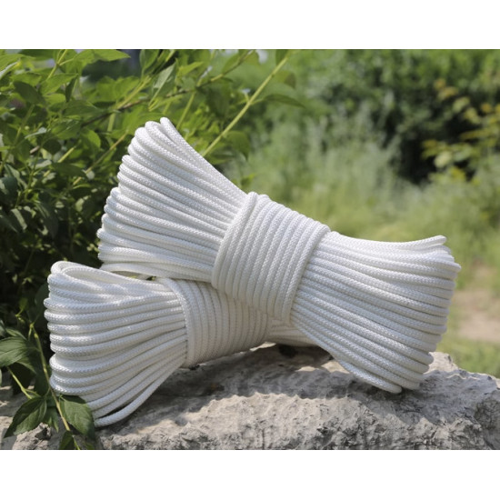 Simket Plastic Clothesline 100 Foot White 100FT