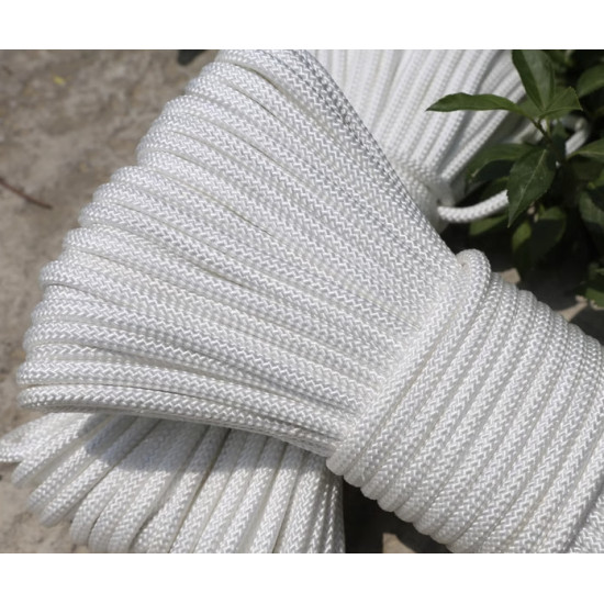 Simket Plastic Clothesline 100 Foot White 100FT